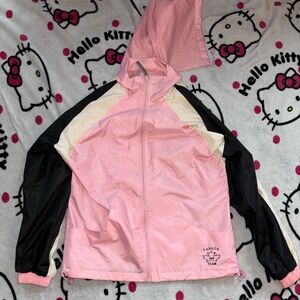 Pink Zip Up Windbreaker